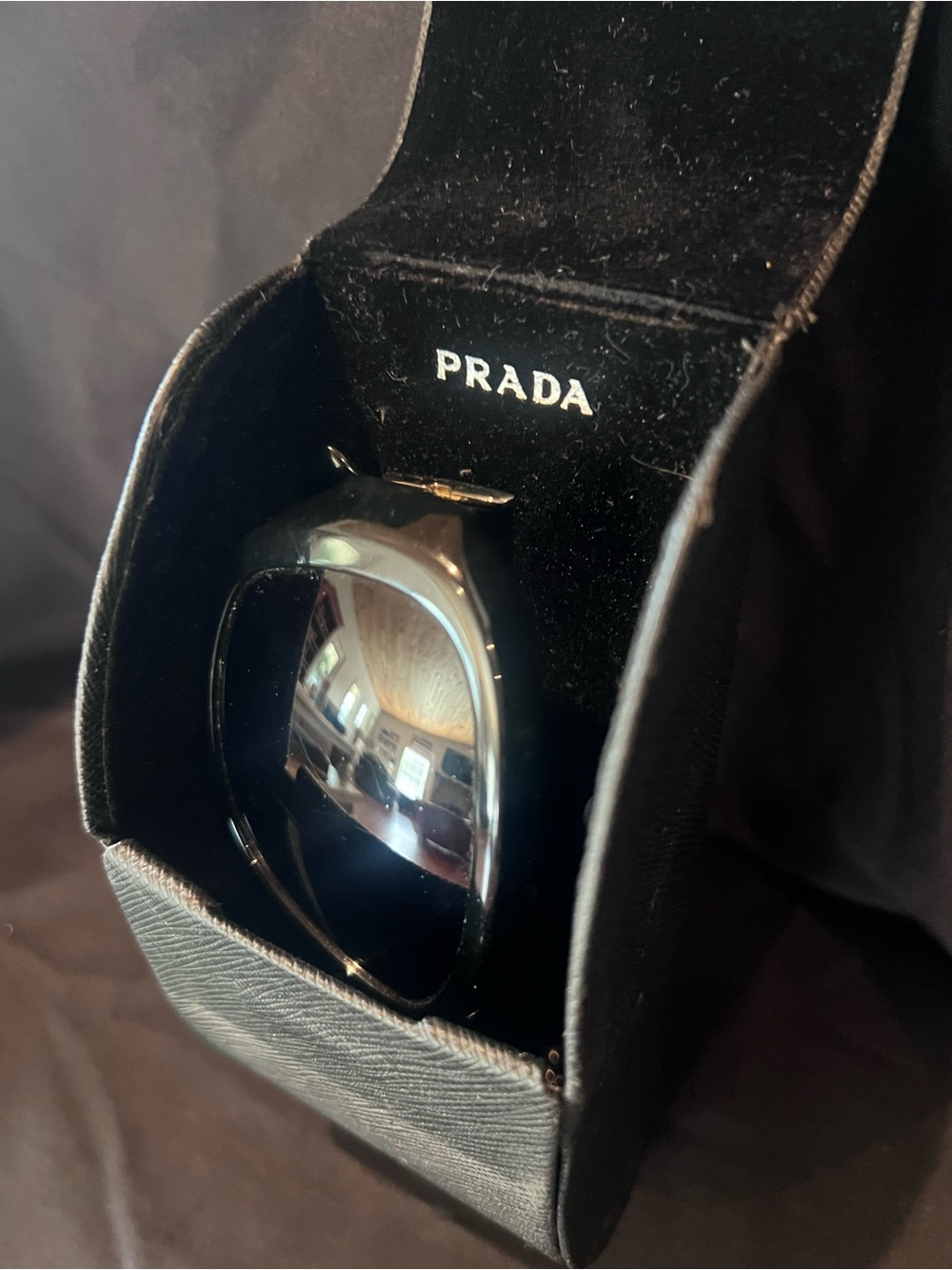 Prada Glossy Black Oversized Sunglasses - Picture 8 of 8